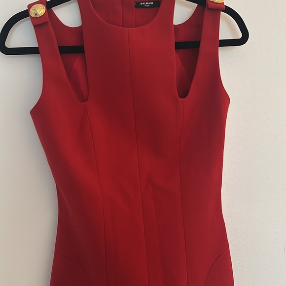 Balmain Red Mini Dress - Picture 6 of 15